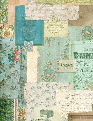 Tattered Paper Treasures printable vintage collage paper