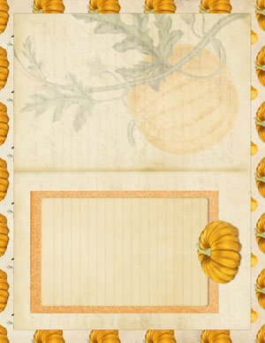 Pumpkin Patch printable Journal Page
