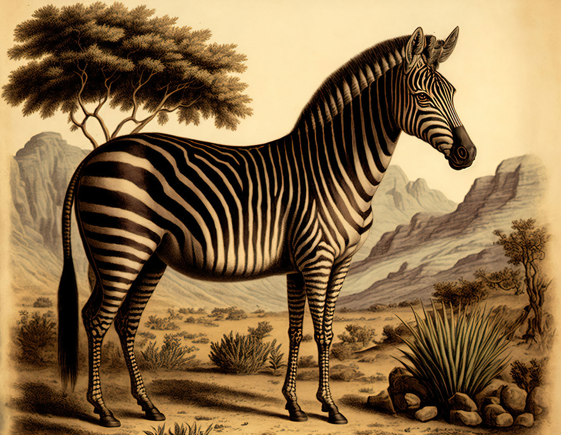 Wild Zebra Illustration