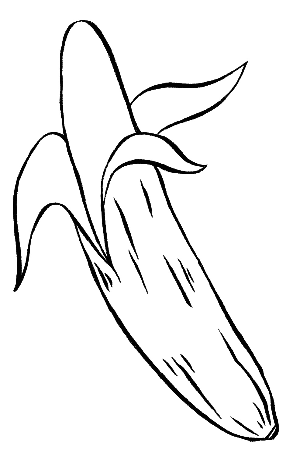 Pair Of Banana Is Shown In A Black And White Drawing, Coloring Page Banana  PNG Transparent Image and Clipart for Free Download