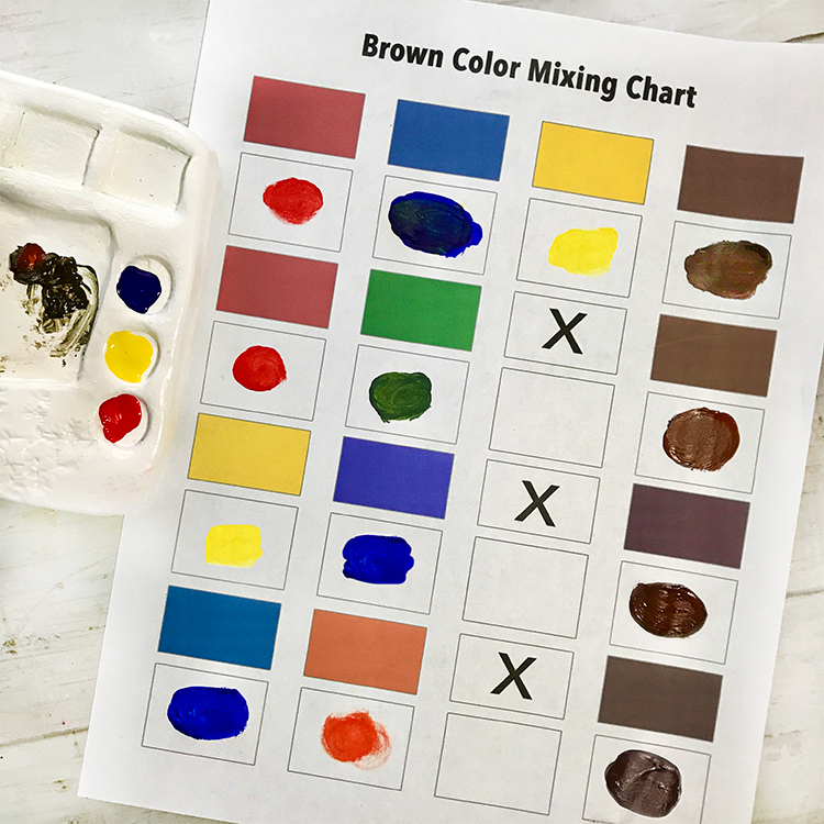 Brown Color Mixing Chart