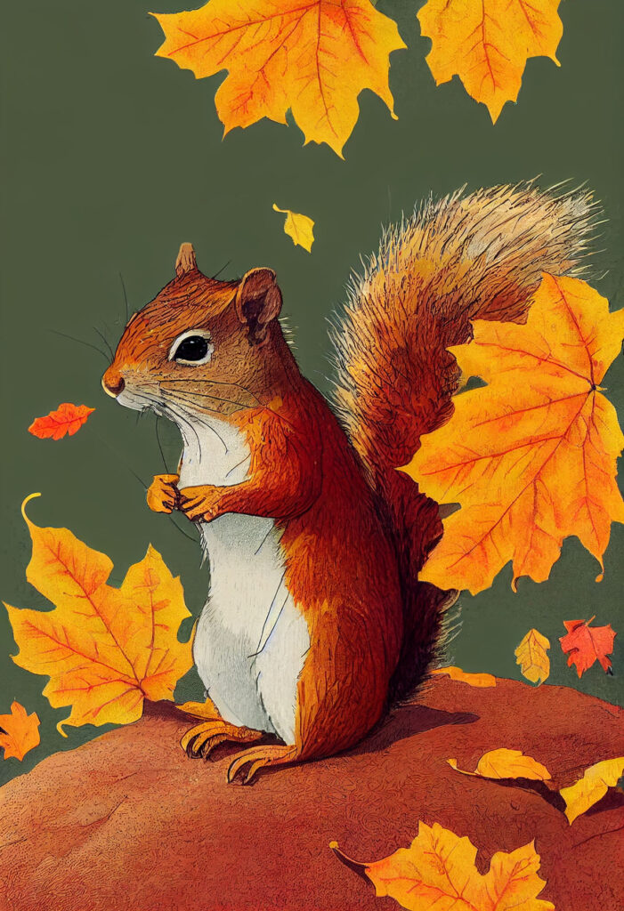 Cute Fall Squirrel Picture