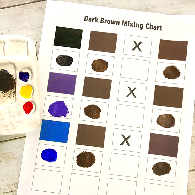 Dark Brown Mixing Chart