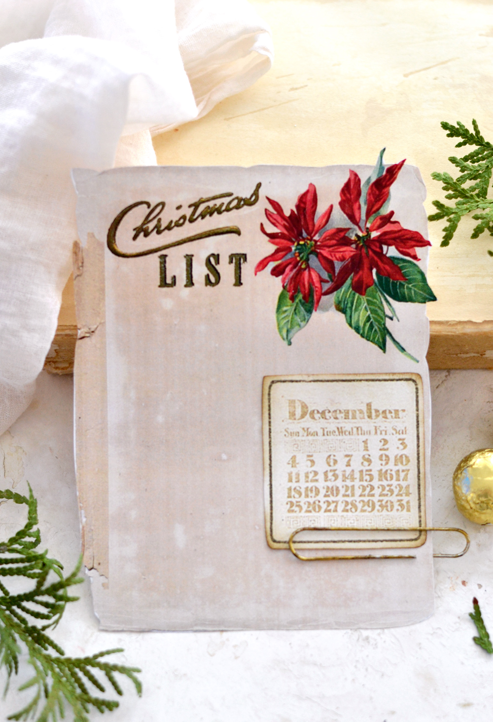 Christmas Wish List Upcycle + FREE Printable - Botanical PaperWorks