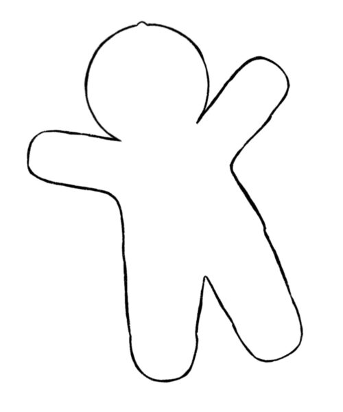 drawing gingerbread outline