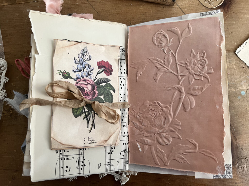 photo of printed and embossed roses