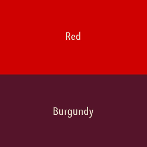 Burgundy vs Red Color Comparison