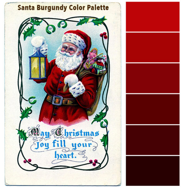 Santa Burgundy Color Palette