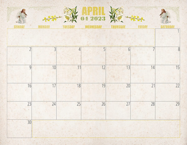 Free Printable Calendar 2023! - The Graphics Fairy