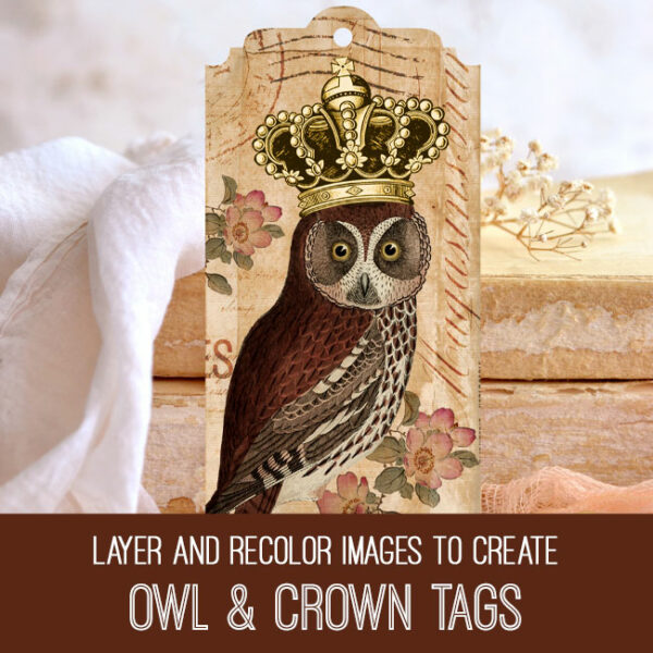 Owl & Crown Tags PSE Tutorials