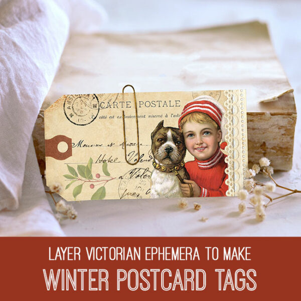 Winter Postcard Tags PSE tutorial