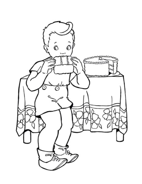 4 Cake Coloring Pages! - The Graphics Fairy