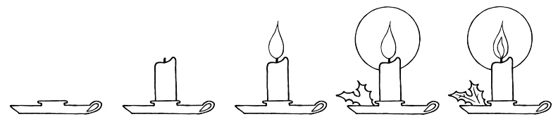 Practice Sheet Candle Drawing