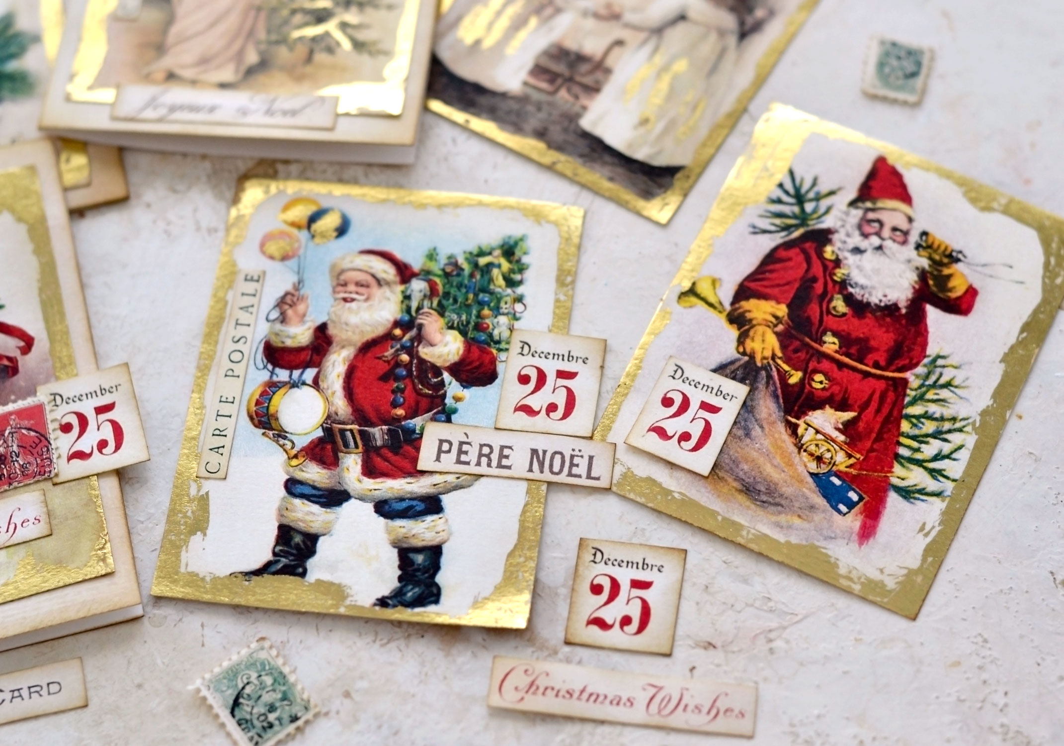 Christmas Greeting Card Ideas: (Free Kit)! - The Graphics Fairy