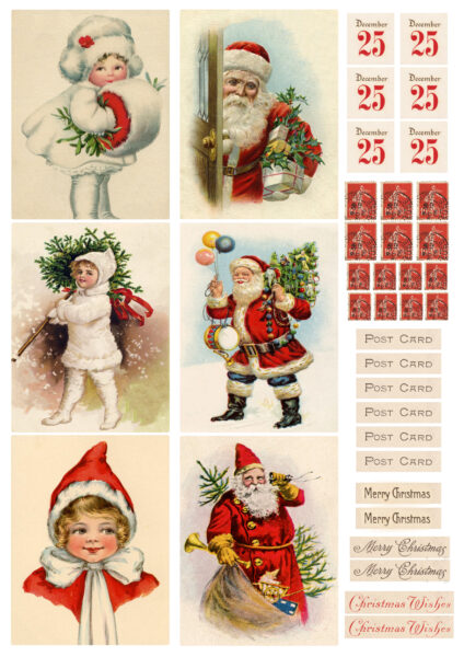 Christmas Greeting Card Ideas: (Free Kit)! - The Graphics Fairy