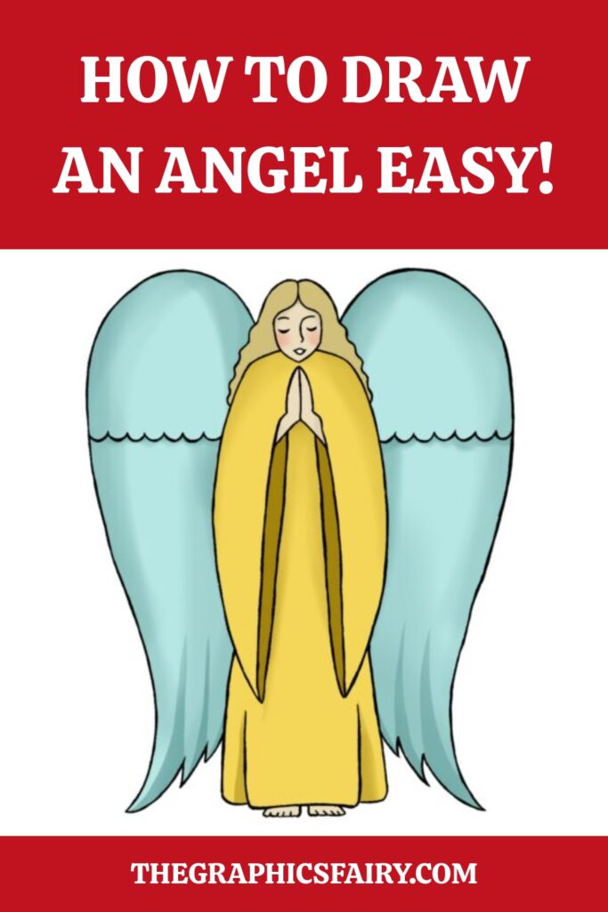 How to Draw an Angel Easy Pin