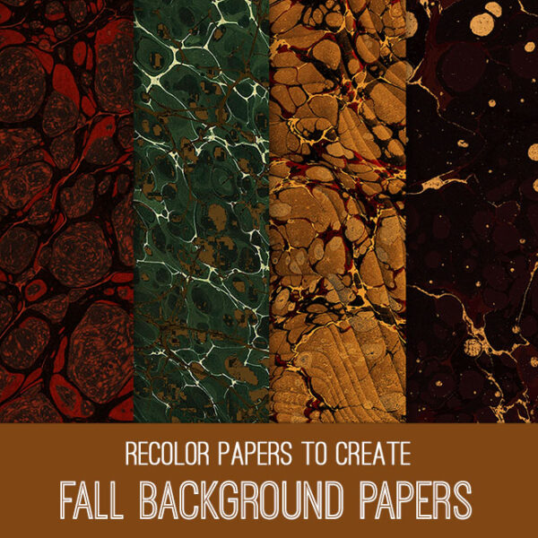 Recolor Papers to Create Fall Background Papers PSE Tutorial
