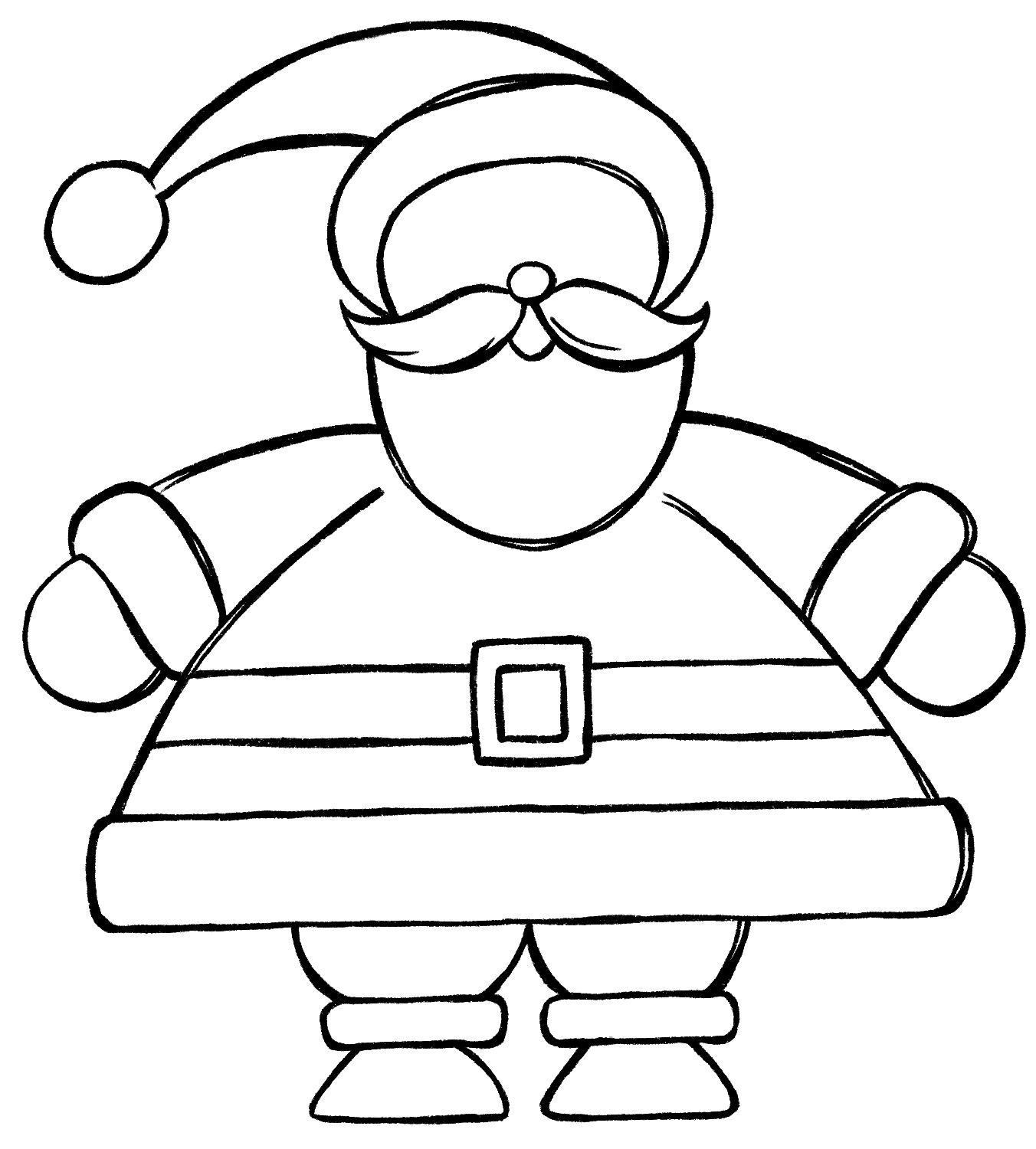 Santa Claus outline drawing vector art Coloring book for children  13654200 Vector Art at Vecteezy