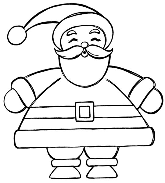 drawing Santa's face