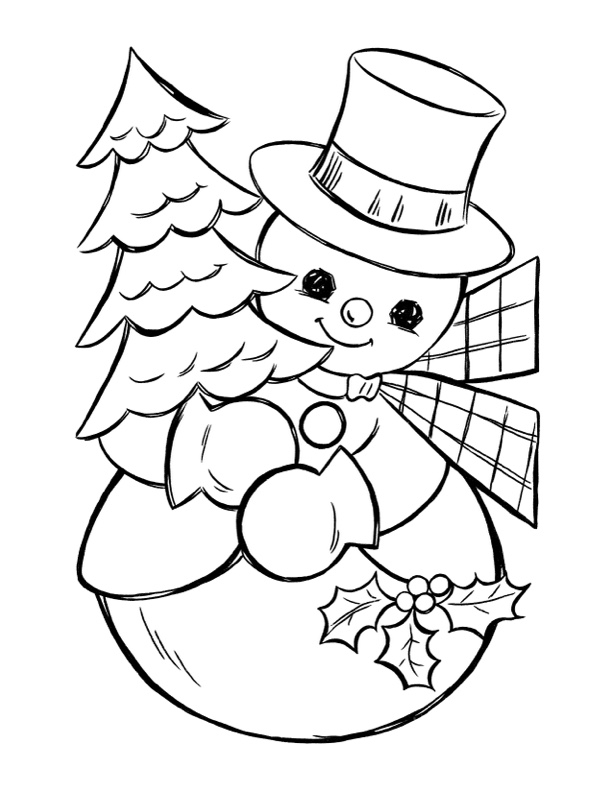 5 Snowman Coloring Pages! The Graphics Fairy