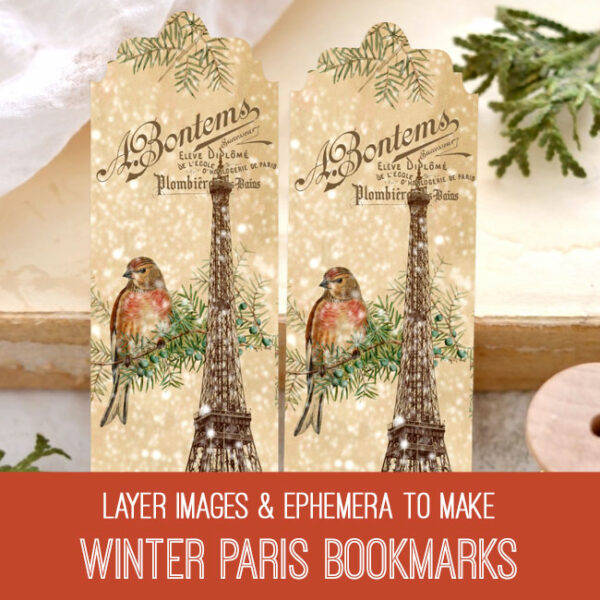 Winter Paris Bookmarks PSE Tutorial