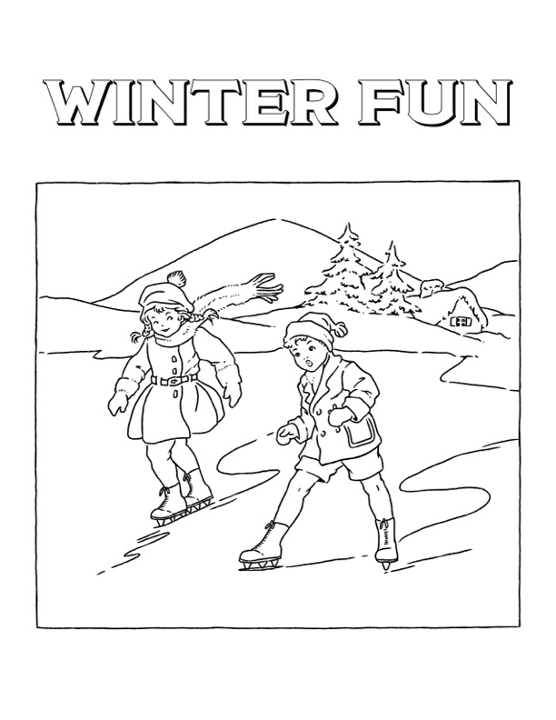 ice skates coloring pages