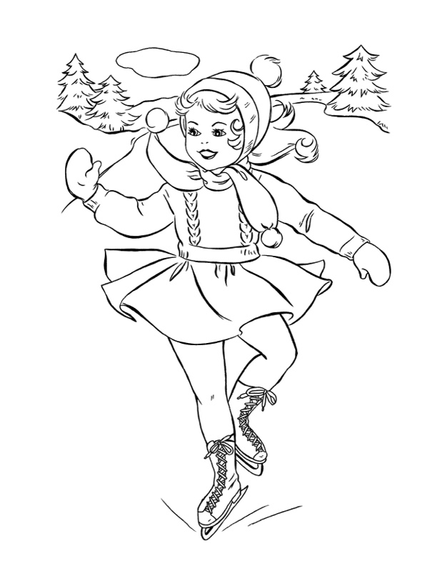 ice skates coloring pages