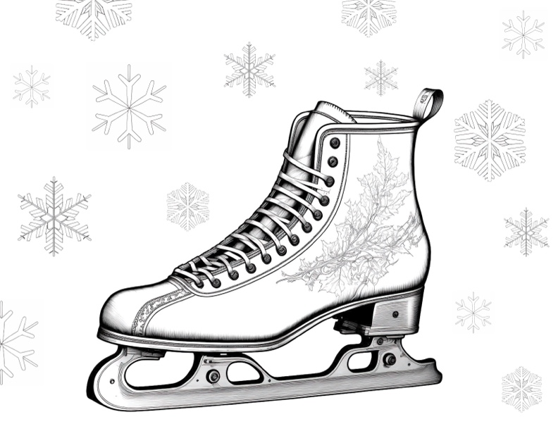 ice skates coloring pages