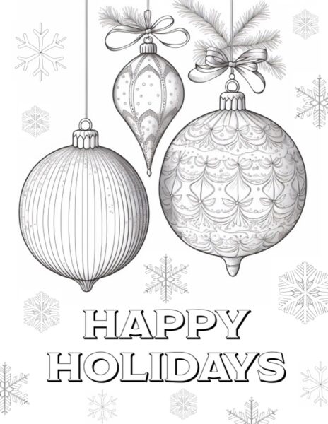 4 Ornament Coloring Pages! - The Graphics Fairy