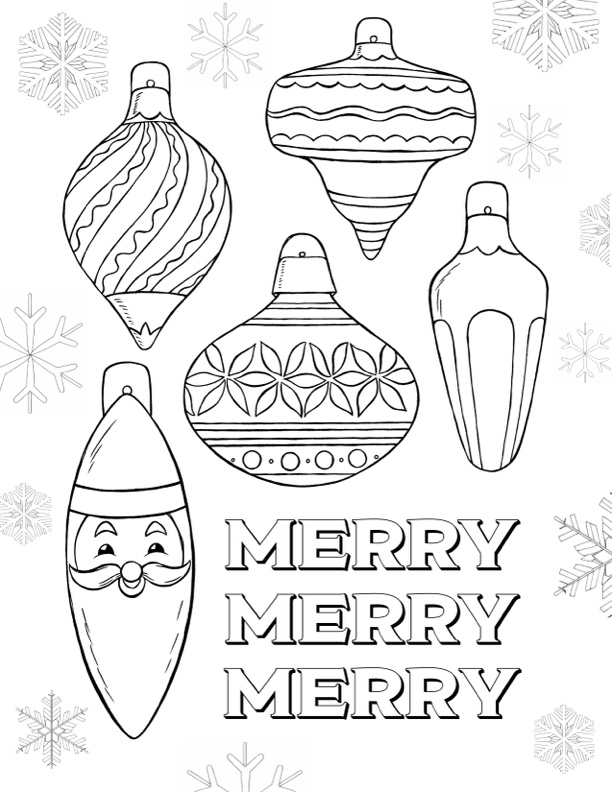 christmas balls coloring pages