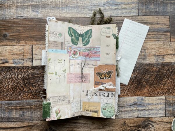 Junk journal with butterflies