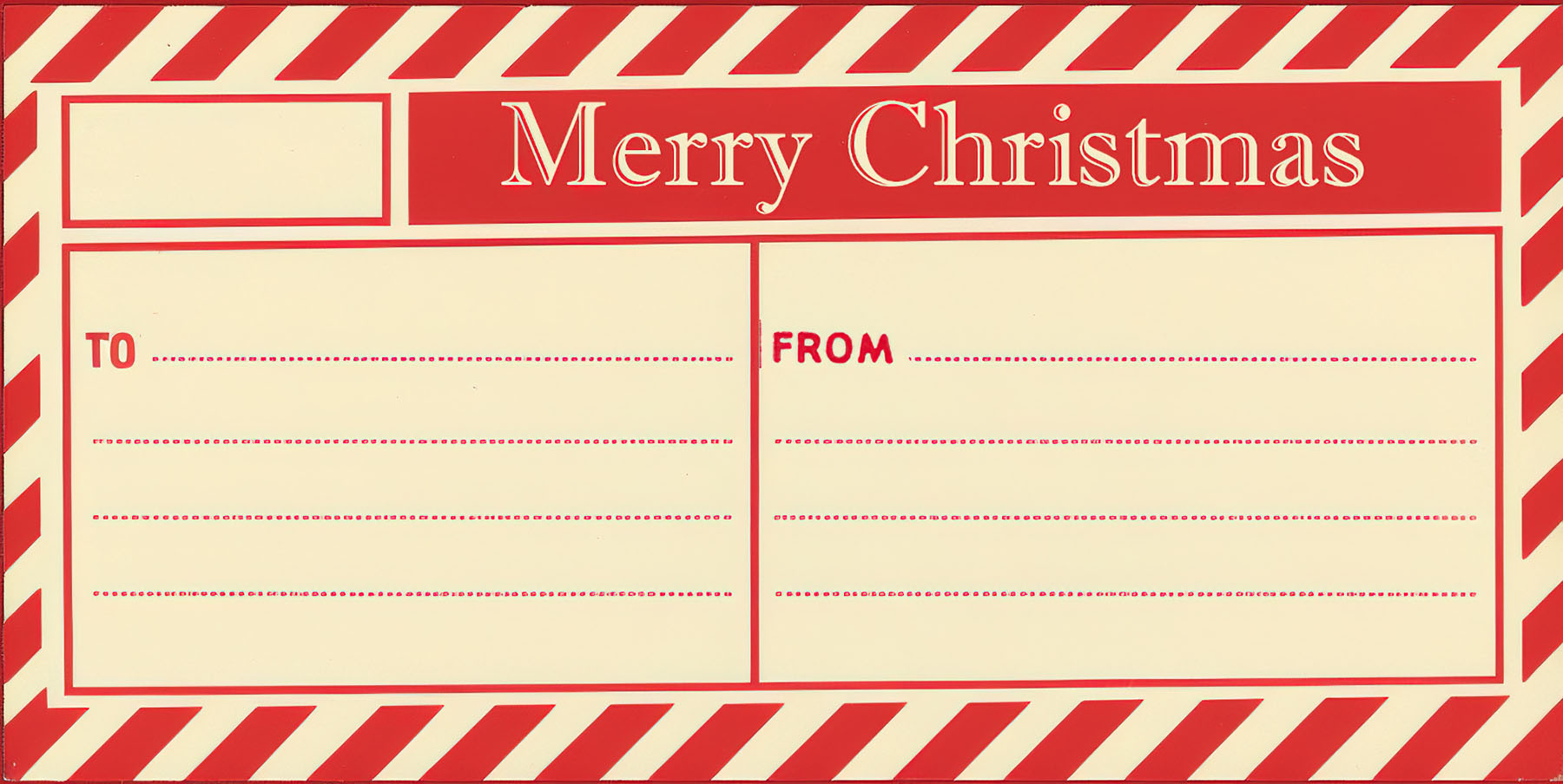 Merry Christmas Postage Label