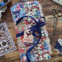 Junk journal with quilted fabric cover