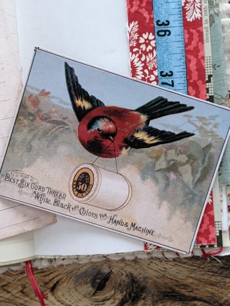 Vintage thread advetisement bird image