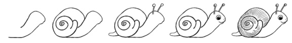 Snail Drawing Practice Sheet