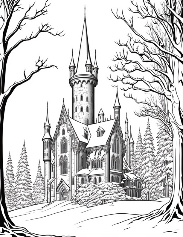 castle tower coloring pages