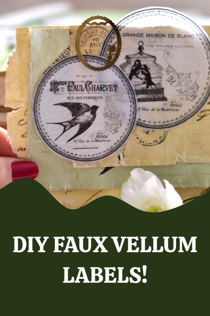 Faux Vellum Labels Pin