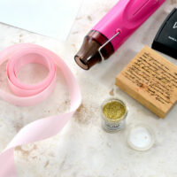 DIY Glitter ribbon supplies