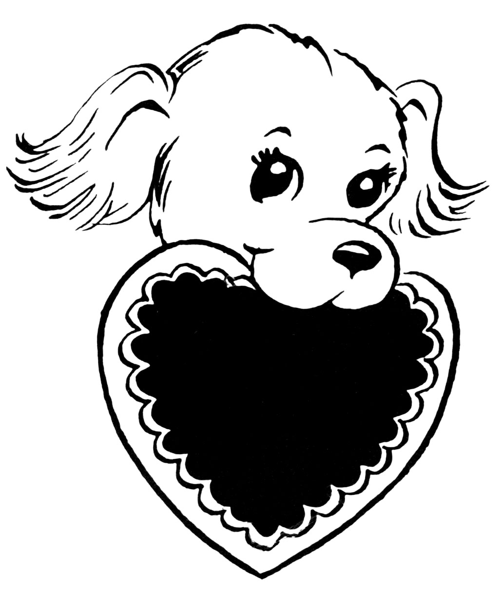 christian valentine clipart black and white