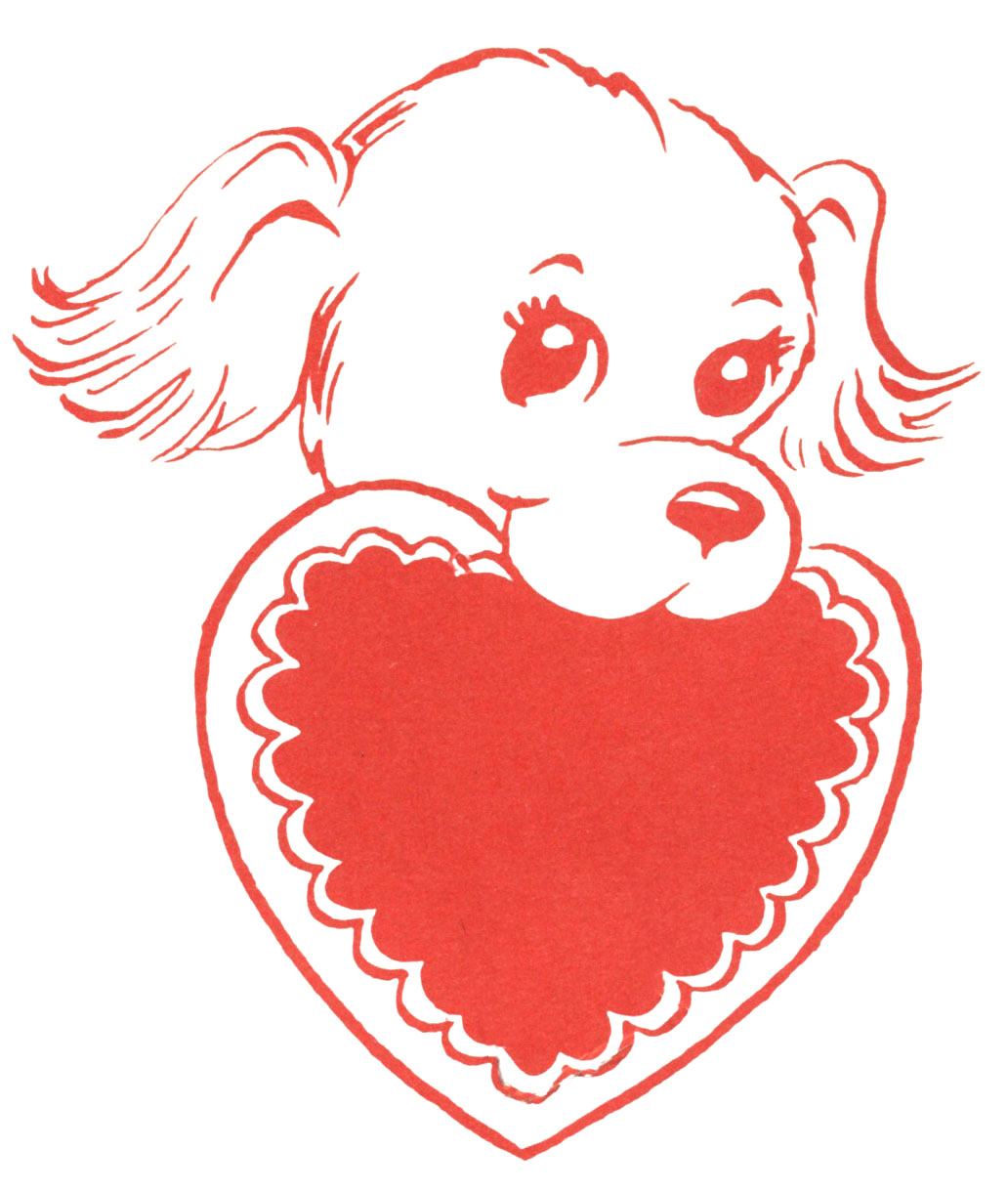 12+ Cute Vintage Valentines: (Animals)! - The Graphics Fairy