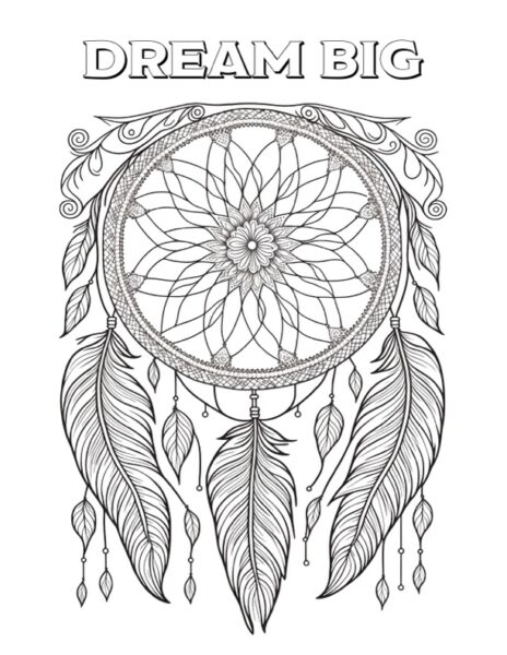 5 Free Printable Dream Catcher Coloring Pages! - The Graphics Fairy