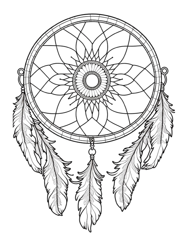 Dream Catcher Coloring Page
