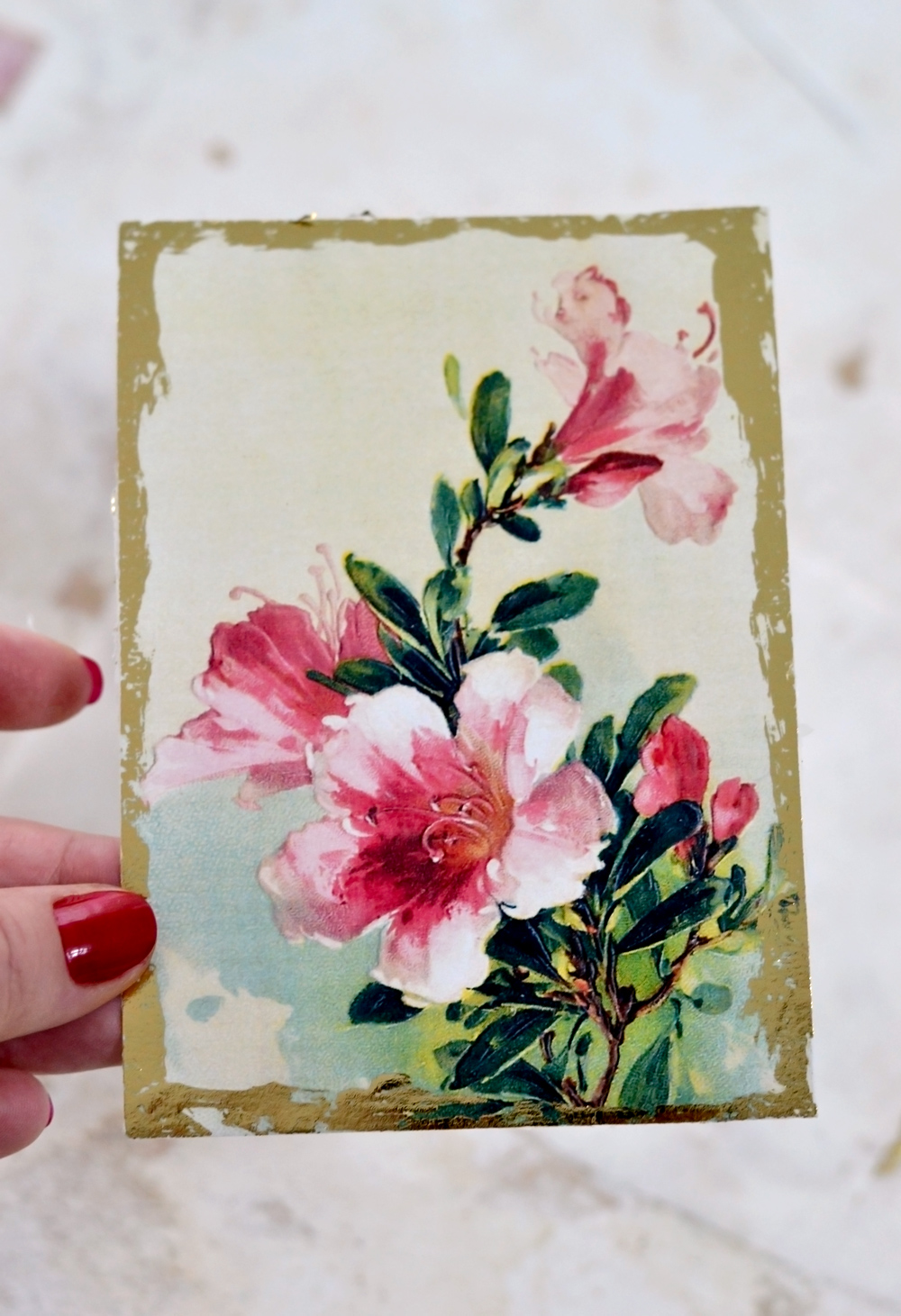 Vertical floral card