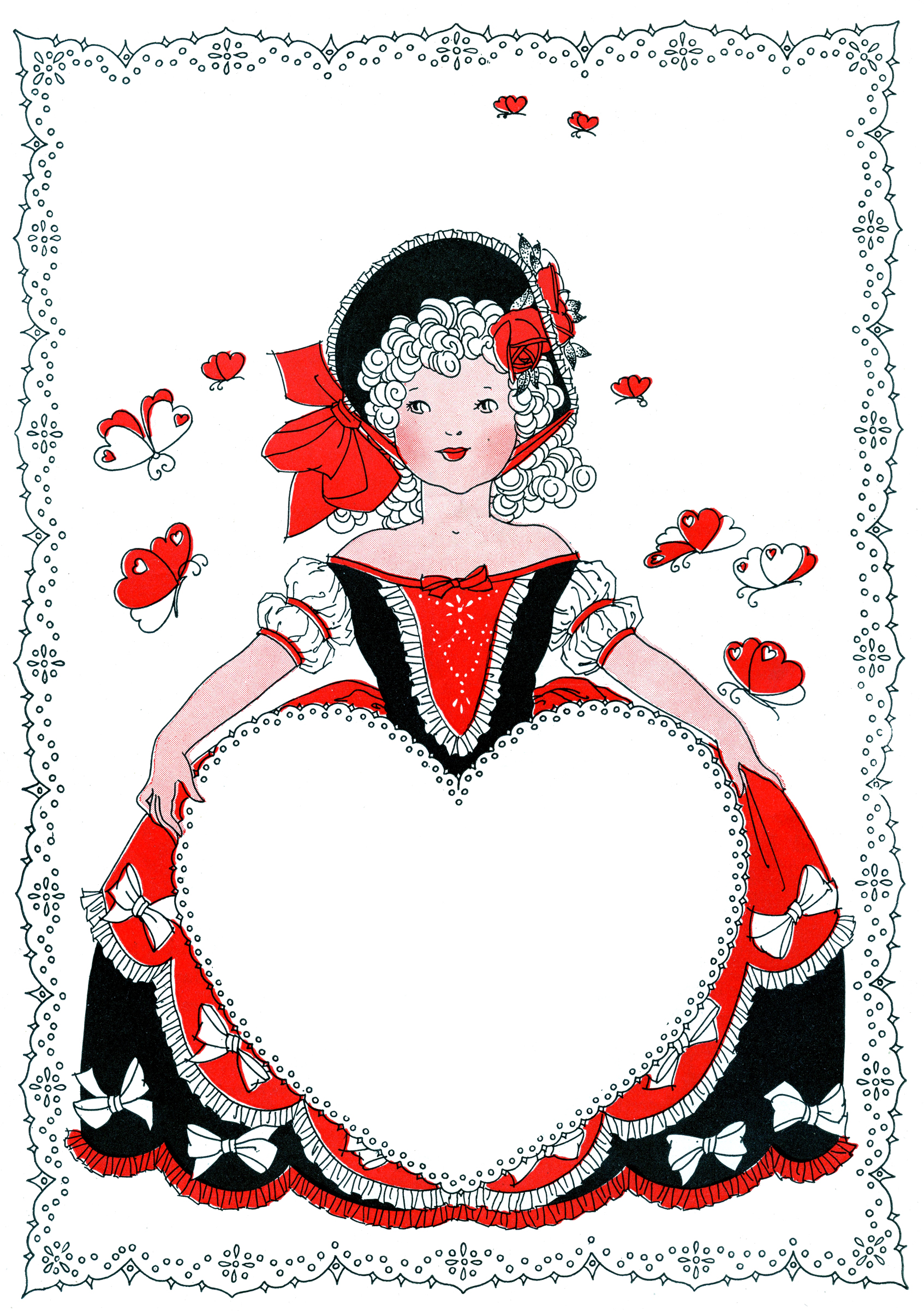 Colonial Girl Valentine