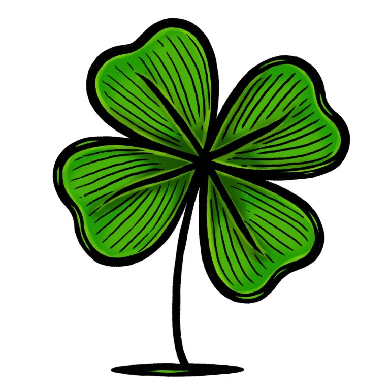 4 leaf clover drawing        <h3 class=