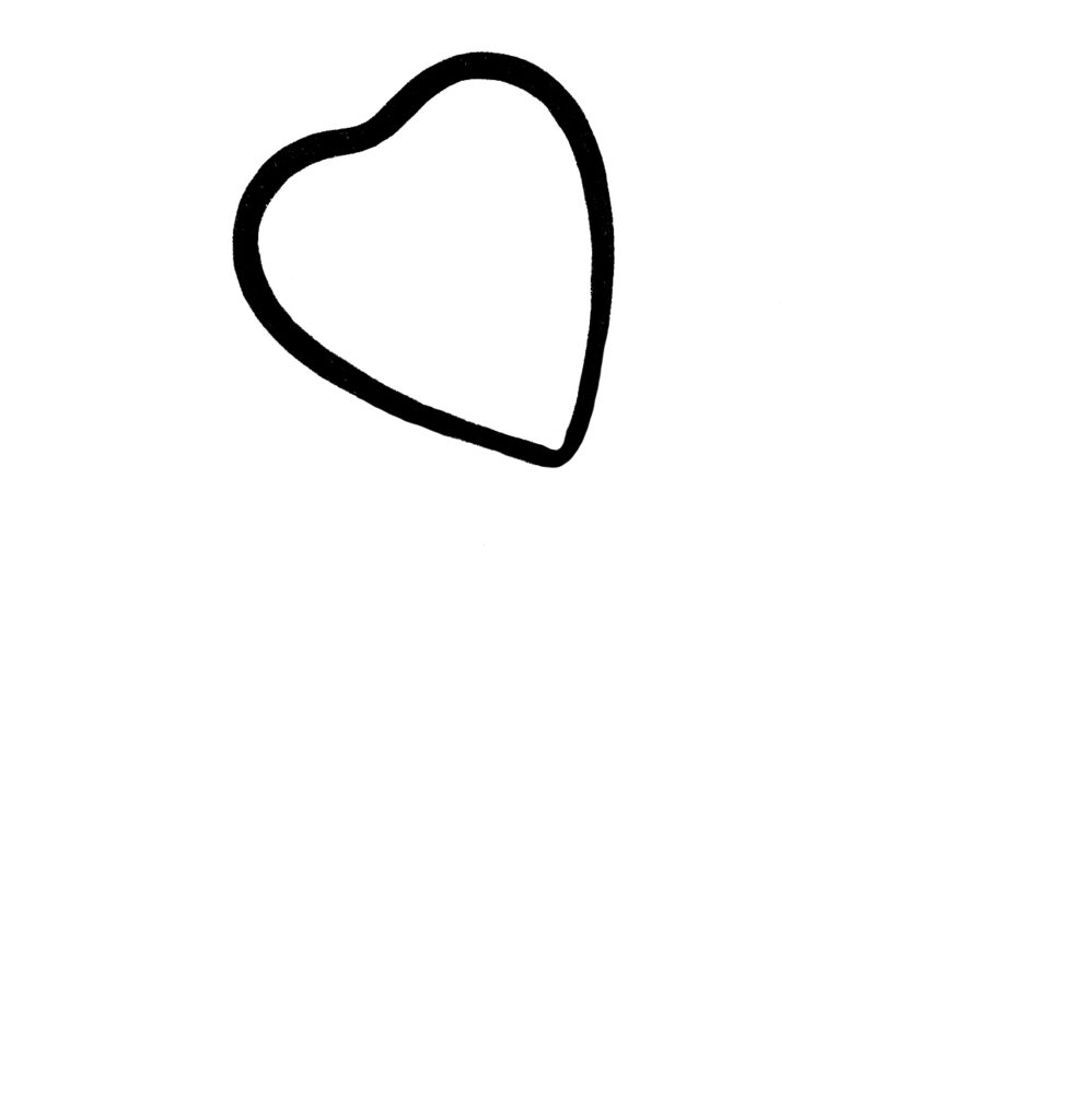 Draw a heart shaped petal
