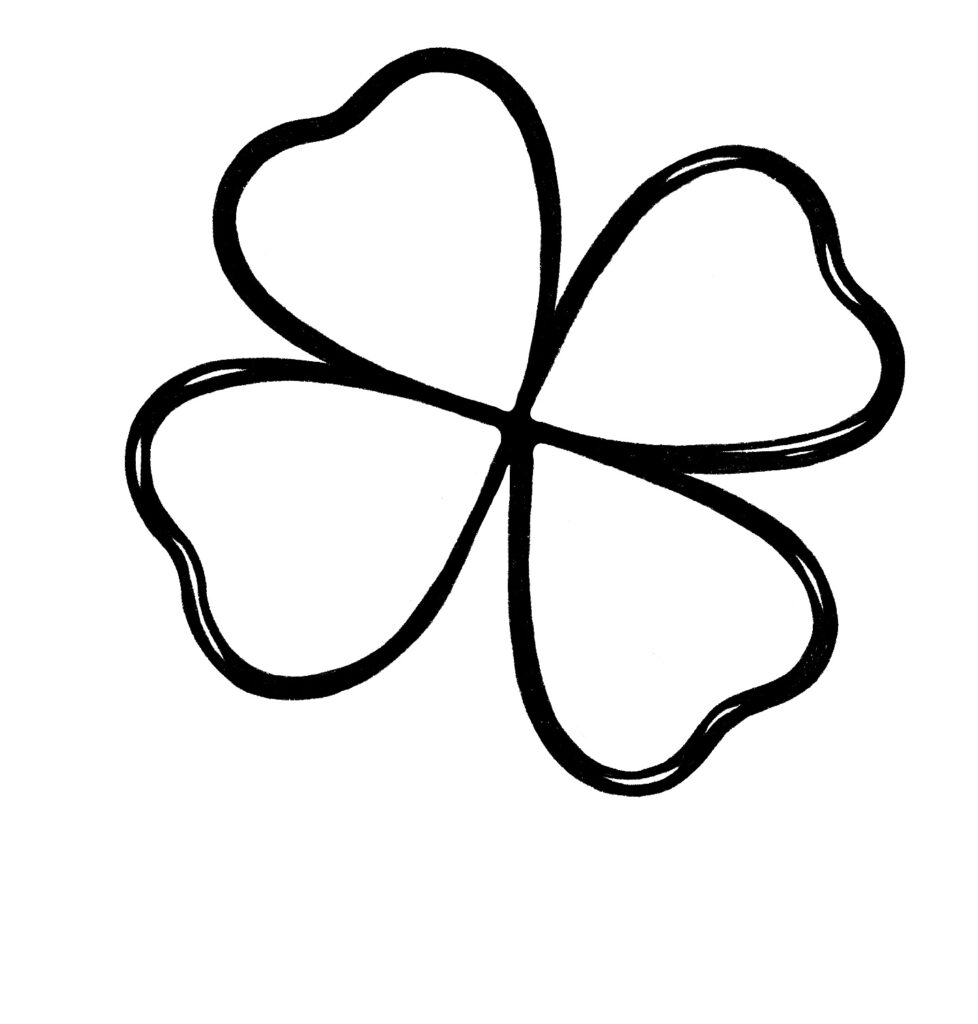 4 Leaf Clover Drawing Lesson Step2 GraphicsFairy 978x1024 