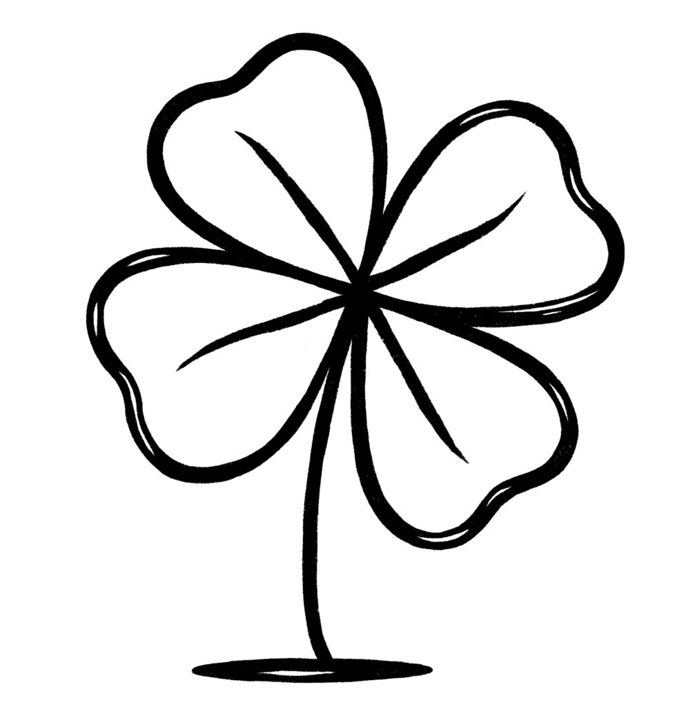 4 Leaf Clover Drawing {4 Easy Steps}! - The Graphics Fairy