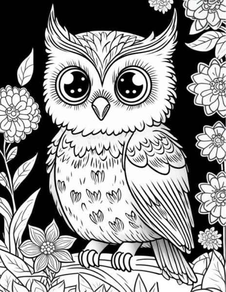 Beautiful Owl Coloring Page