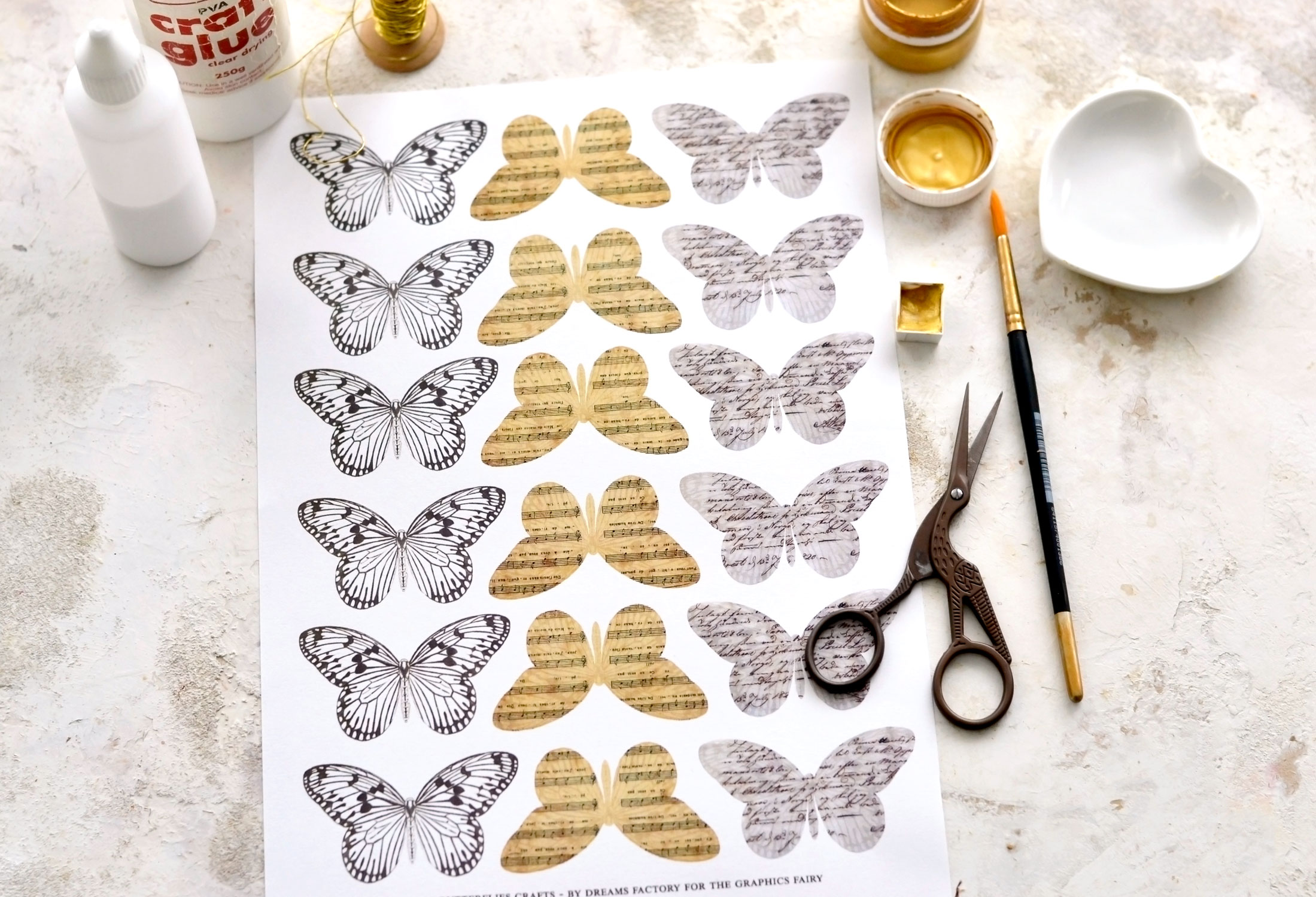 Paper Butterflies Crafts! - The Graphics Fairy